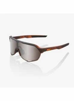 100% S2 Matte Translucent Brown Fade Hiper Silver Mirror Lens