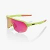 100% S2 Matte Washed Out Neon Yellow Purple Multilayer Mirror Lense