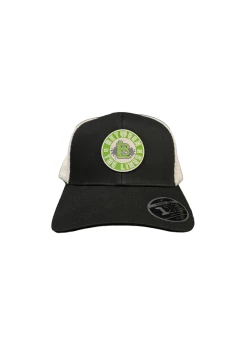 Between The Lines Black/White Trucker Hat Palm Badge -Baseball Apparel Shop between the lines between the lines black white tr 4