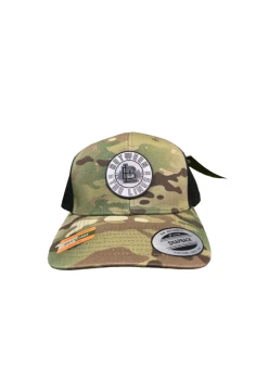 Between The Lines Between The Lines Camo/Black Trucker Palm Badge White