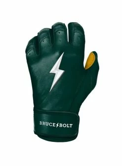 Bruce Bolt Premium Short Cuff Green/Gold -Baseball Apparel Shop bruce bolt bruce bolt premium short cuff green gol 2