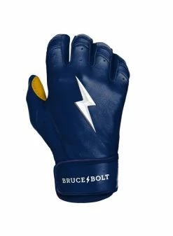 Bruce Bolt Premium Short Cuff Navy/Gold -Baseball Apparel Shop bruce bolt bruce bolt premium short cuff navy gold 2