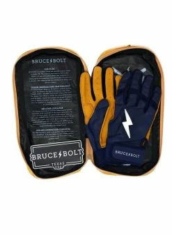 Bruce Bolt Premium Short Cuff Navy/Gold -Baseball Apparel Shop bruce bolt bruce bolt premium short cuff navy gold 5