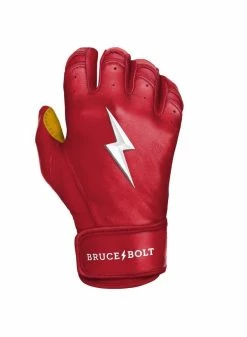 Bruce Bolt Premium Short Cuff Red/Gold -Baseball Apparel Shop bruce bolt bruce bolt premium short cuff red gold 2