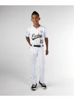Evoshield Youth Salute White W/Black Pinstripe Pant -Baseball Apparel Shop evoshield evoshield youth salute white w black pin 2