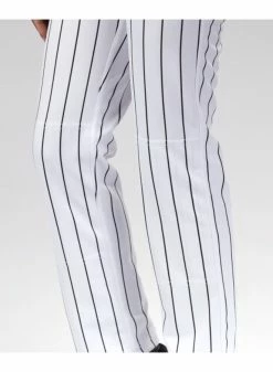 Evoshield Youth Salute White W/Black Pinstripe Pant -Baseball Apparel Shop evoshield evoshield youth salute white w black pin 5