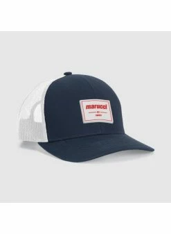 Marucci Established Patch Trucker Snapback Hat Navy/White