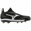 MIZUNO DOMINANT KNIT MEN’S METAL BASEBALL CLEAT - Black/White -Baseball Apparel Shop mizuno mizuno dominant knit mens metal baseball cl