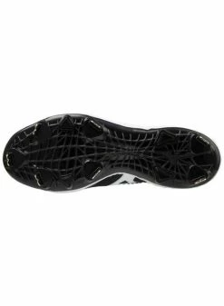 MIZUNO DOMINANT KNIT MEN’S METAL BASEBALL CLEAT - Black/White -Baseball Apparel Shop mizuno mizuno dominant knit mens metal baseball cl 4