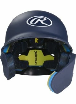 Rawlings MACH One-Tone Matte Helmet W/Adjustable Face Guard Matte Navy