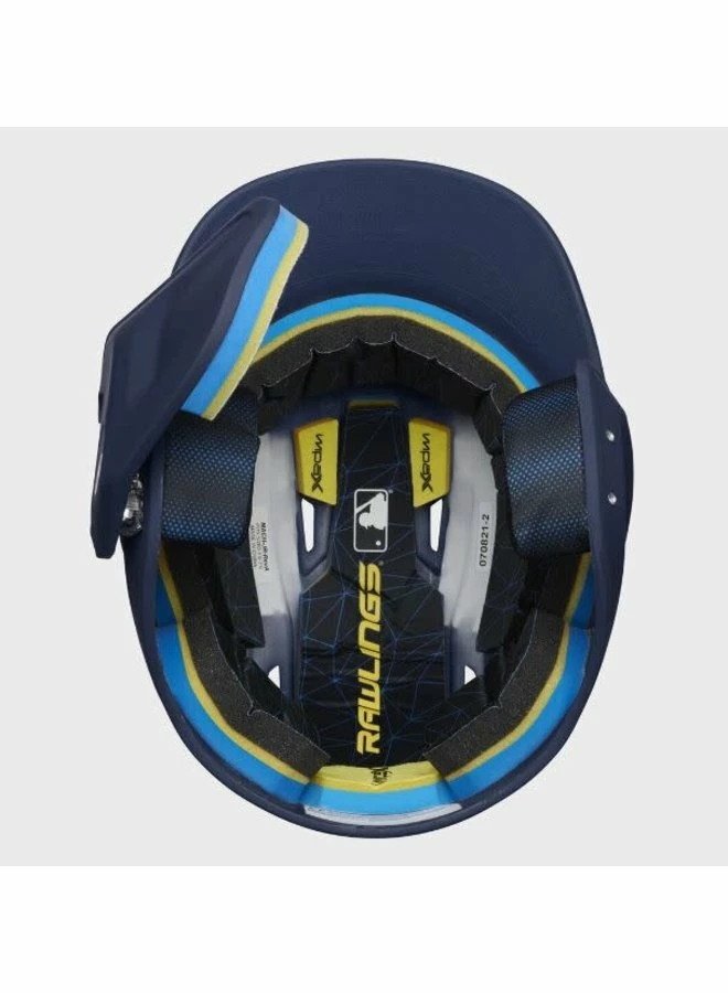 Rawlings Mach One-Tone Matte Helmet W/Adjustable Face Guard Matte Navy Jr LHB 5 Rawlings Mach One-Tone Matte Helmet W/Adjustable Face Guard Matte Navy Jr LHB - Image 3