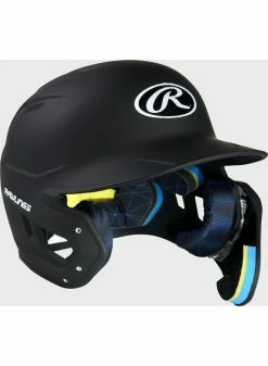 Rawlings MACH One-Tone Matte Helmet W/Adjustable Face Guard - RHB Matte Black