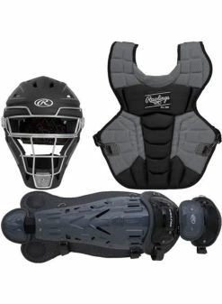 Rawlings Velo 2.0 Catchers Set Ages 12 15 : Black/Graphite